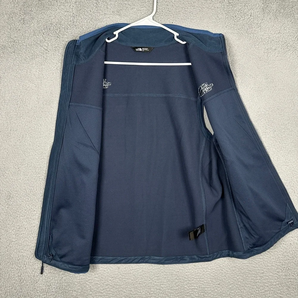 The North Face Vest Mens Large WindWall Softshell Blue Full Zip Sleeveless EUC